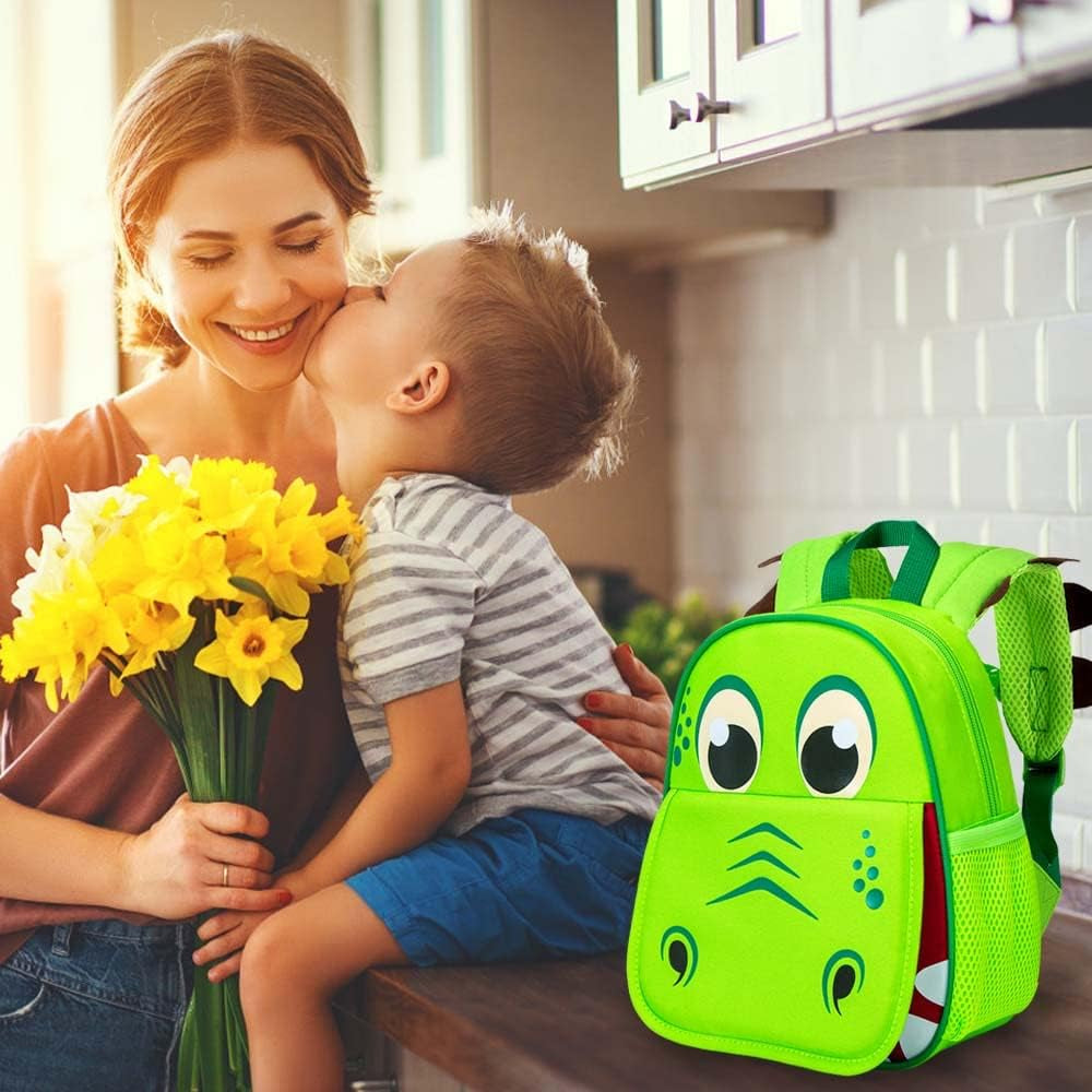 Toddler Backpack Leash, 9.5" Safety Harness Dinosaur Bag - Removable Tether