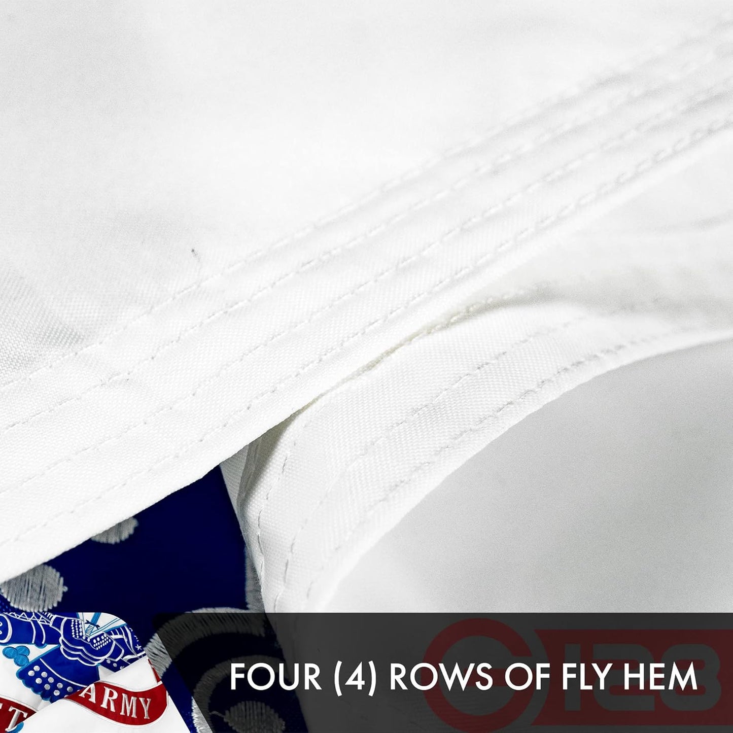 US Army Flag | 3X5 Ft | Double Toughweave Series Double Sided Embroidered 210D Polyester | Military Flag, Embroidered Design, Indoor/Outdoor, Brass Grommets, Heavy Duty, 3-Ply